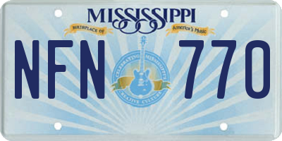 MS license plate NFN770