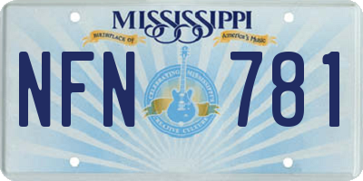 MS license plate NFN781
