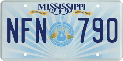 MS license plate NFN790