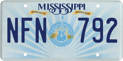 MS license plate NFN792