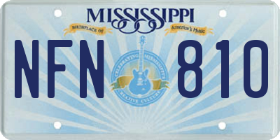 MS license plate NFN810