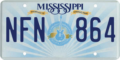 MS license plate NFN864