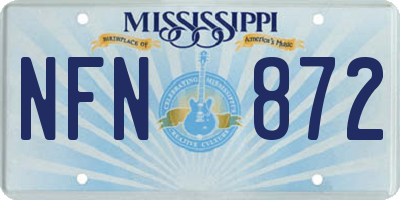 MS license plate NFN872