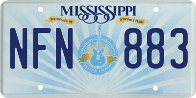 MS license plate NFN883