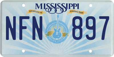 MS license plate NFN897