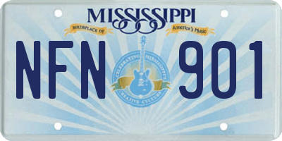 MS license plate NFN901