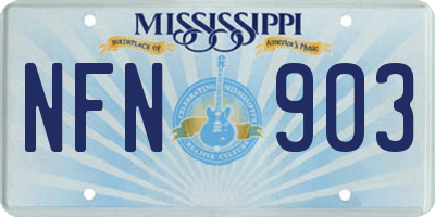 MS license plate NFN903