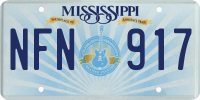 MS license plate NFN917