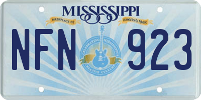 MS license plate NFN923