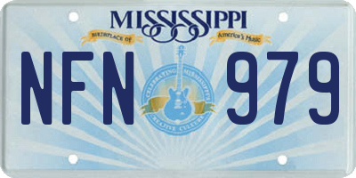 MS license plate NFN979