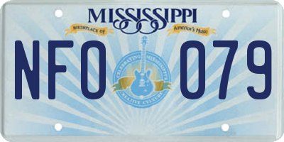 MS license plate NFO079