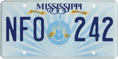 MS license plate NFO242