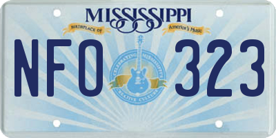 MS license plate NFO323