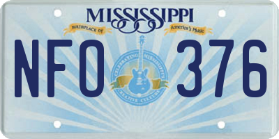 MS license plate NFO376