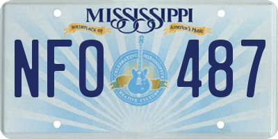 MS license plate NFO487