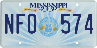 MS license plate NFO574