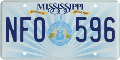MS license plate NFO596