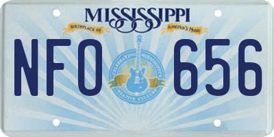 MS license plate NFO656