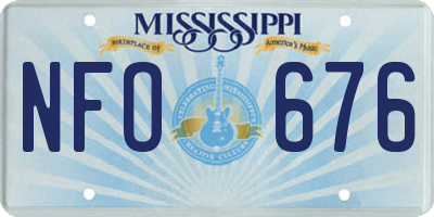 MS license plate NFO676