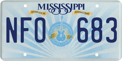MS license plate NFO683