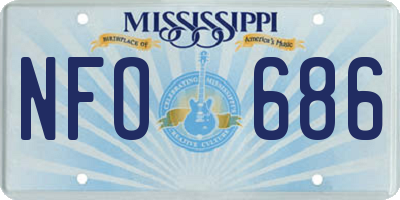 MS license plate NFO686