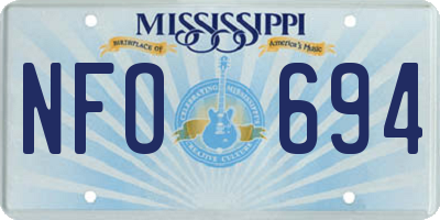 MS license plate NFO694