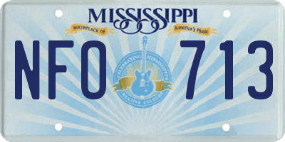 MS license plate NFO713
