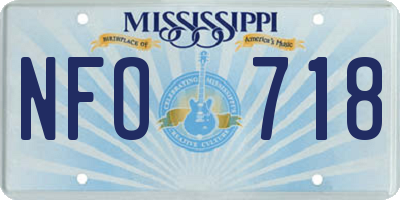 MS license plate NFO718