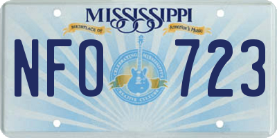 MS license plate NFO723