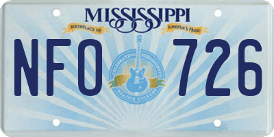 MS license plate NFO726
