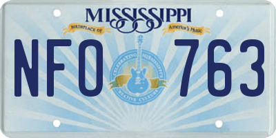 MS license plate NFO763