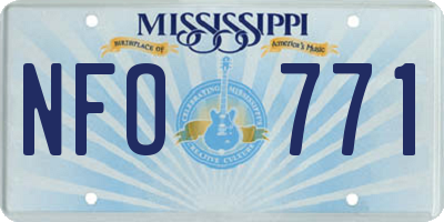 MS license plate NFO771