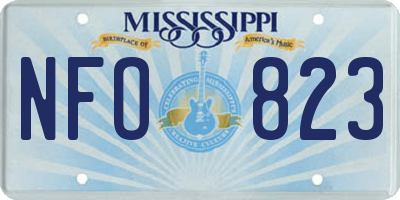 MS license plate NFO823