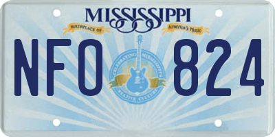 MS license plate NFO824