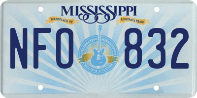 MS license plate NFO832