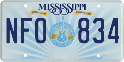 MS license plate NFO834