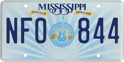 MS license plate NFO844