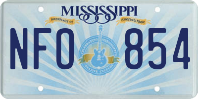 MS license plate NFO854