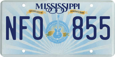 MS license plate NFO855