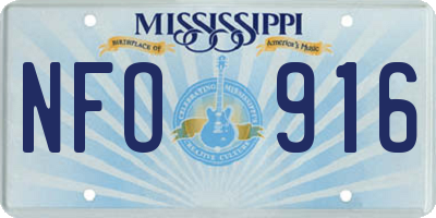 MS license plate NFO916