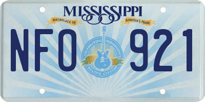 MS license plate NFO921