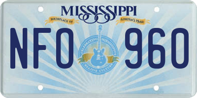 MS license plate NFO960