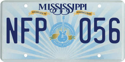MS license plate NFP056