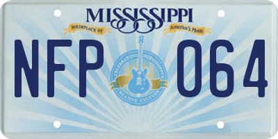 MS license plate NFP064