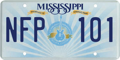 MS license plate NFP101