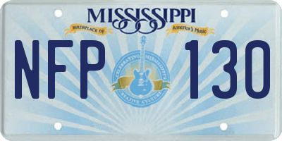 MS license plate NFP130