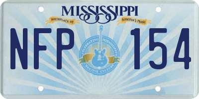 MS license plate NFP154