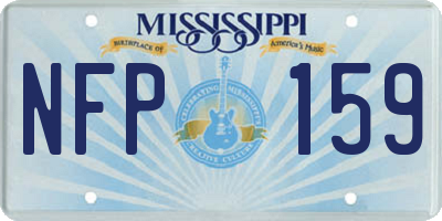 MS license plate NFP159