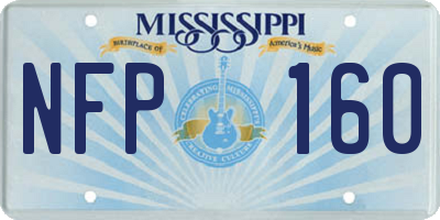 MS license plate NFP160