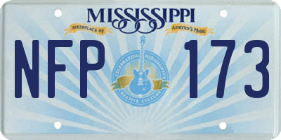 MS license plate NFP173